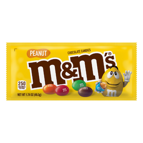 M&M's Limited Edition Peanut Butter Milk Chocolate Candy Featuring