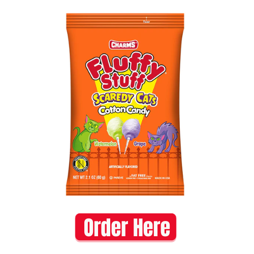 Charms Fluffy Stuff Scaredy Cats Cotton Candy