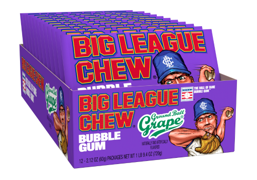 Big League Chew Ground Ball Grape 12ct Box
