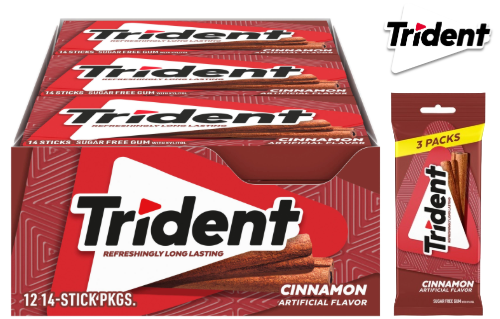 Trident Sugar Free Cinnamon Gum - Candy Retailer Trident Sugar Free Cinnamon Gum