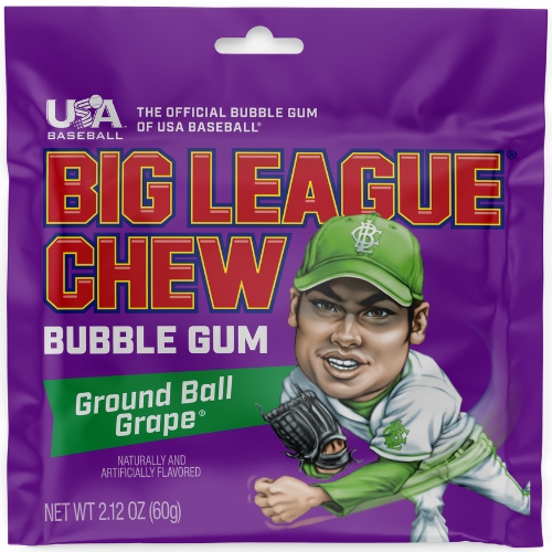 Big League Chew Ground Ball Grape - Candy Retailer Big League Chew Ground Ball Grape