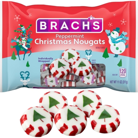 Brachs Holiday Peppermint Nougats - Candy Retailer Brachs Holiday Peppermint Nougats