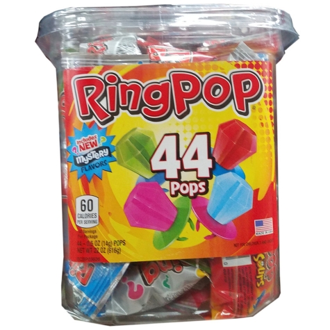 Ring Pop Assorted Flavors 44ct Tub - Candy Retailer Ring Pop Assorted Flavors ct Tub