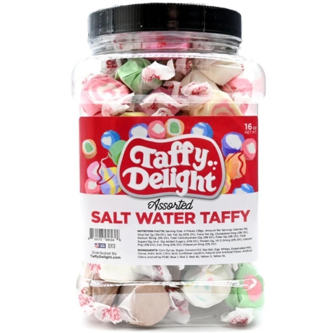 Taffy Delight Assorted Salt Water Taffy 16oz Jar - Candy Retailer Taffy Delight Assorted Salt Water Taffy oz Jar