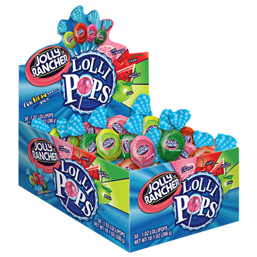 Jolly Rancher Assorted Lolli Pops 50ct Box Expires August 1st 2025