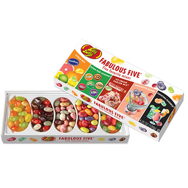 Jelly Belly Fabulous Five With 5 Favorite Mixes 4.25 oz Gift Box Expires July 22nd 2025