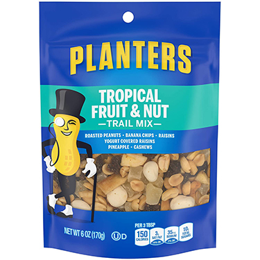 Planters Trail Mix Tropical Fruit and Nut 6oz Bag Expires October 24th 2025