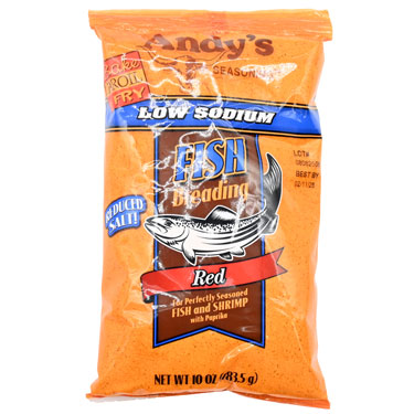 Andys Seasoning Low Sodium Red Fish Breading 10oz Bag