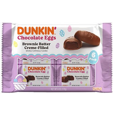 Dunkin Brownie Batter Creme Filled Milk Chocolate Egg 6.6oz Bag