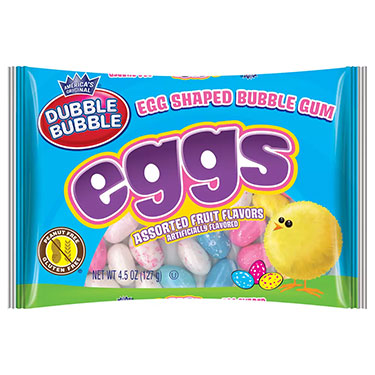Dubble Bubble Easter Gum Eggs Unwrapped 4.5oz Bag