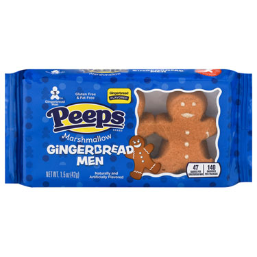 Peeps Christmas Marshmallow Gingerbread 1.5oz 3ct Expires May 1st 2025