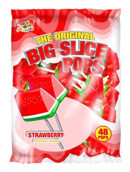 Alberts Big Slice Strawberry Pops 48ct Bag Expires November 28th 2025