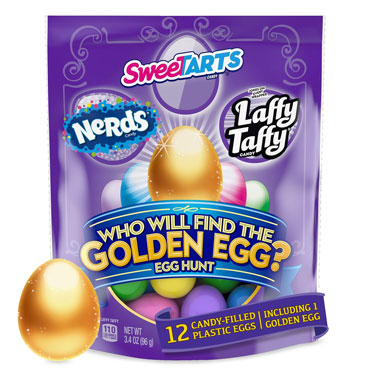 Ferrara Easter Egg Hunt Plastic Golden Filled Eggs 3.4oz Bag