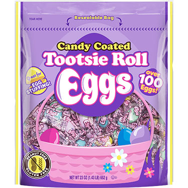 Tootsie Roll Eggs Wrapped 23 oz Bag