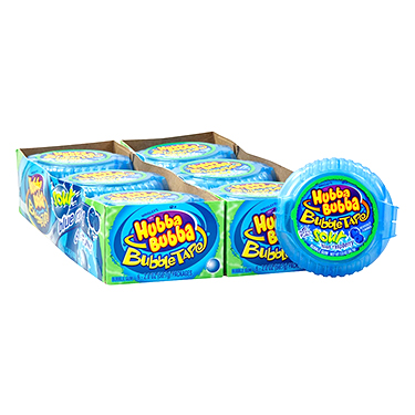 Hubba Bubba Bubble Tape Sour Blue Raspberry 12ct Box