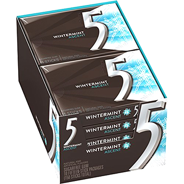 5 Gum Wintermint Ascent 15pc 10pk