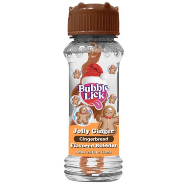 Bubblelick Holiday Mix Bubbles Jolly Ginger 2.5oz Bottle