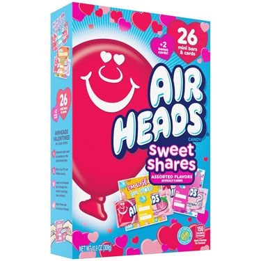 Airheads Mini Bars Valentine Exchange Boxes 26ct