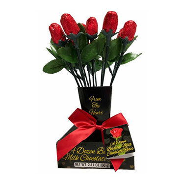 Albert's Valentine's Day A Dozen Milk Chocolate Belgian Roses