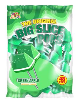 Alberts Big Slice Green Apple Pops 48ct Bag