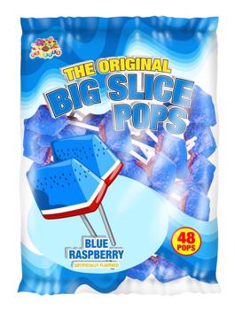 Alberts Big Slice Blue Raspberry Pops 48ct Bag