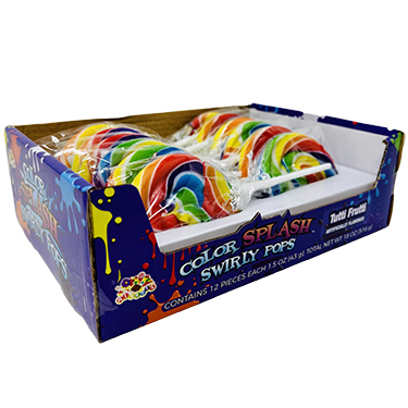 Alberts Color Splash Swirly Pops 12ct Box