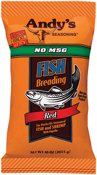 Andys Seasoning Red Fish No MSG Breading 10oz Bag