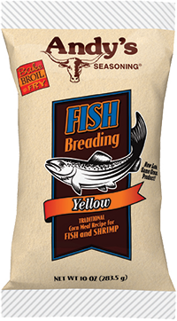 Andys Seasoning Yellow Fish Breading 10oz Bag