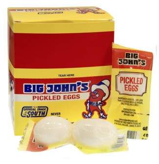 Big Johns Individually Wrapped Pickled White Eggs 12ct