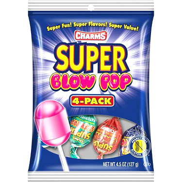 Charms Super Blow Pop Assorted 4.5oz Bag