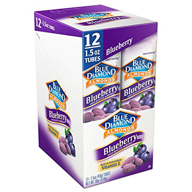 Blue Diamond Almonds Blueberry 1.5oz 12ct Box