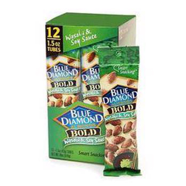 Blue Diamond Almonds Wasabi and Soy Sauce 1.5oz 12ct Box