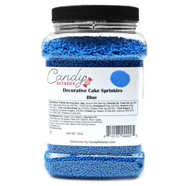 Candy Retailer Decorative Cake Sprinkles Blue 32oz