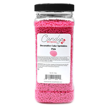 Candy Retailer Decorative Cake Sprinkles Pink 16oz
