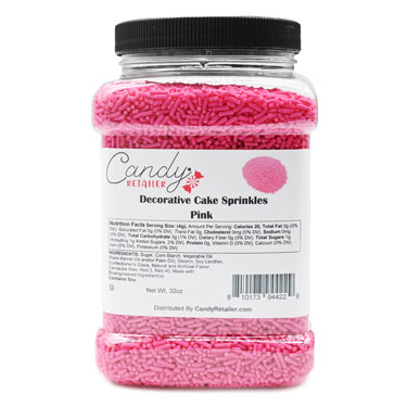 Candy Retailer Decorative Cake Sprinkles Pink 32oz