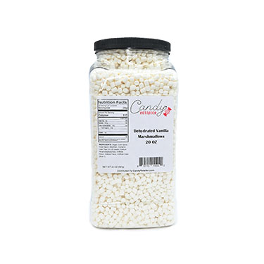 Candy Retailer Dehydrated Vanilla Marshmallows 20oz Jar