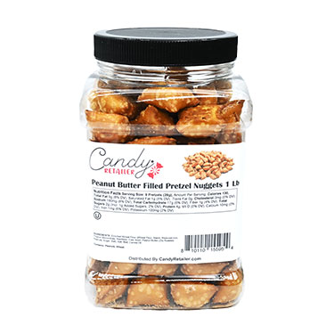 Candy Retailer Peanut Butter Filled Pretzel Nuggets 1 Lb Jar