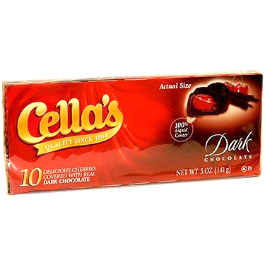 Cellas Dark Chocolate Covered Cherries 5oz Box
