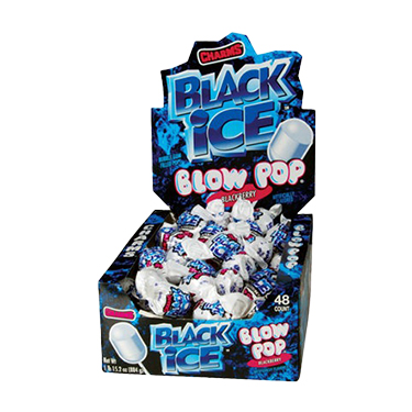 Charms Blow Pop Black Ice Blackberry 48ct Box