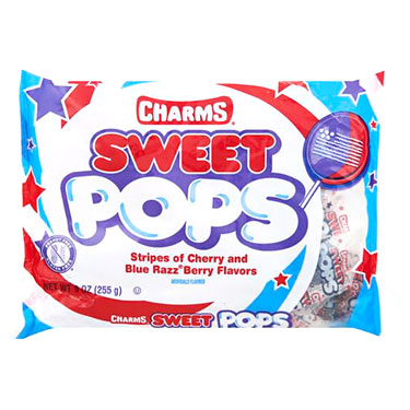 Charms Flag Sweet Pops 9oz Bag