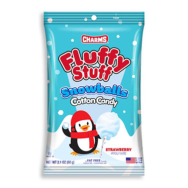 Charms Fluffy Stuff Cotton Candy Snowballs 2.1oz Bag