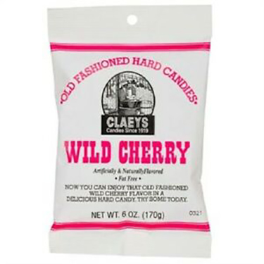Claeys Old Fashioned Hard Candy Wild Cherry 6oz Bag