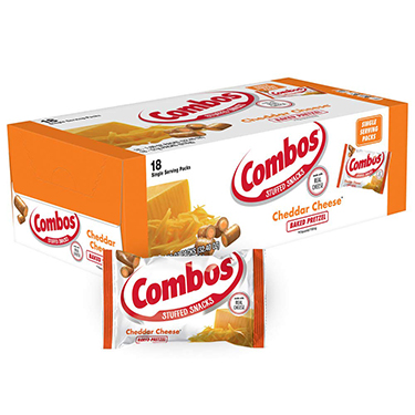 Combos Cheddar Cheese Baked Pretzel 18ct Box