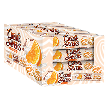 Creme Savers Hard Candy Orange and Creme 24ct Box