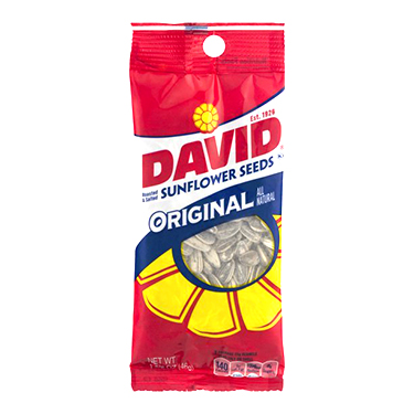 David Sunflower Seeds Original Tubes 1.625oz 12ct Box