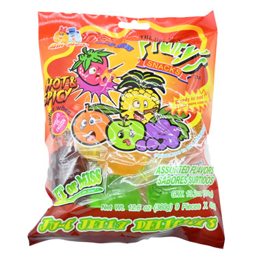 Din Don Jelly Bites Hot and Spicy 13oz Bag