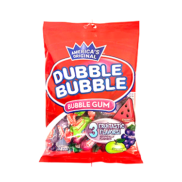 Dubble Bubble 3 Flavor Twist Bubble Gum 4oz Bag