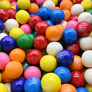 White 1-Inch Gumballs: 2LB Bag