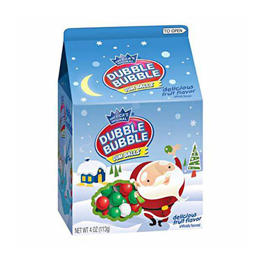 Dubble Bubble Gumballs Christmas Carton 4oz