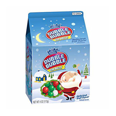 Dubble Bubble Gumballs Christmas Carton 4oz